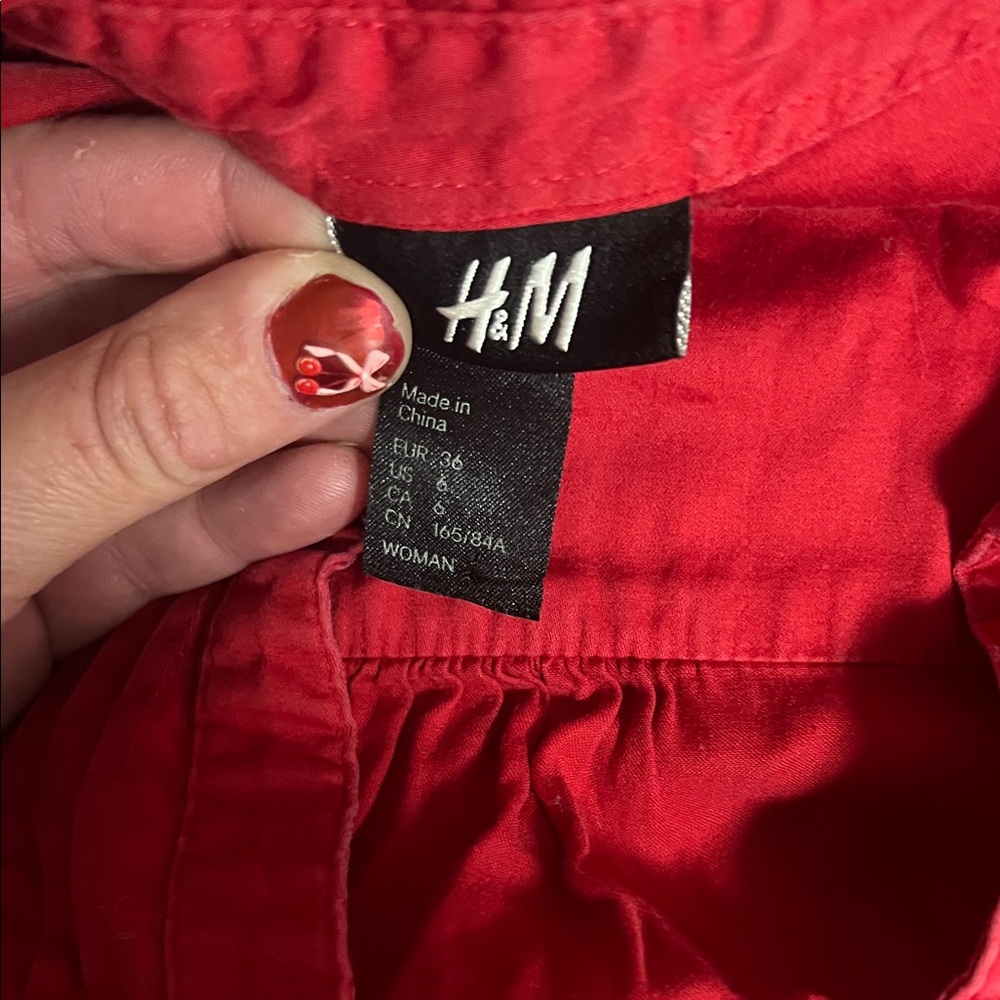 H&M Red Women's Dress - Picture 2 of 8